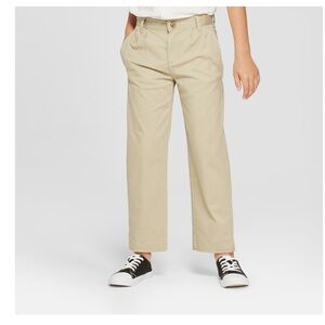 Boys' Pleated Uniform Chino Pants - Cat &
Jack Khaki (Green) 7